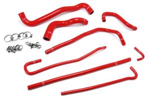 1997-2004 Chevy Corvette 5.7L LS1 / LS6 V8 (Base and Z06) HPS Red Silicone Radiator + Heater Hose Kit Coolant - Red