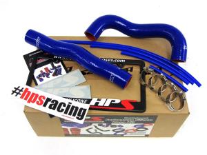 2013-2014 Hyundai Genesis Coupe 2.0T Turbo 4Cyl HPS Blue Silicone Radiator Hose Kit Coolant - Blue