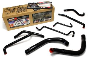 2011-2014 Ford Mustang 3.7L V6 HPS Black Silicone Radiator + Heater Hose Kit Coolant - Black