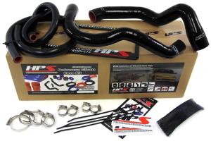 1991-2001 Jeep Cherokee XJ 4.0L HPS Black XJ Silicone Radiator + Heater Hose Kit Coolant - Black