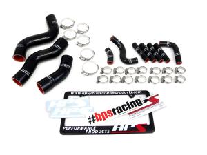 1996-1997 Lexus LX450 FJ80 4.5L I6 HPS Black FJ80 Silicone Radiator and Pesky Heater Coolant Hose Kit - Black