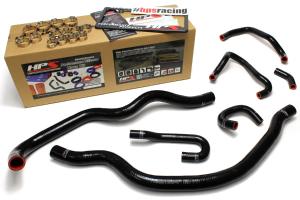 2006-2009 Honda S2000 HPS Black S2K Silicone Radiator + Heater Hose Kit Coolant - Black