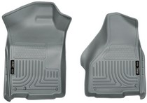 02-08 Dodge Ram 1500 Quad Cab Pickup, 09-16 Dodge Ram 1500 Quad Cab Pickup Husky Floor Liners - Front, Grey