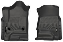 15-16 Chevrolet Tahoe, 14-16 GMC Sierra 1500 Crew Cab Pickup, 15-16 Chevrolet Suburban, 14-16 Chevrolet Silverado 1500 Crew Cab Pickup, 15-16 GMC Yukon, 15-16 Cadillac Escalade Husky Floor Liners - Front, Black