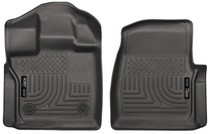 15 Ford F-150 Standard Cab Pickup Husky Floor Liners - Front, Black