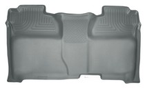 14-16 GMC Sierra 1500 Crew Cab Pickup, 14-16 Chevrolet Silverado 1500 Crew Cab Pickup Husky Floor Liner - 2nd Seat (Full Coverage), Grey