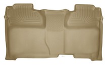 14-16 GMC Sierra 1500 Crew Cab Pickup, 14-16 Chevrolet Silverado 1500 Crew Cab Pickup Husky Floor Liner - 2nd Seat (Full Coverage), Tan