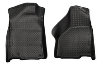 02-08 Dodge Ram 1500 Quad Cab Pickup, 02-16 Dodge Ram 1500 Standard Cab Pickup, 10-16 Dodge Ram 1500 Quad Cab Pickup Husky Floor Liners - Front, Black