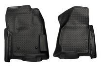 12-15 Ford F-450 Super Duty Standard Cab Pickup, 12-16 Ford F-350 Super Duty Standard Cab Pickup, 12-16 Ford F-250 Super Duty Standard Cab Pickup Husky Floor Liners - Front, Black