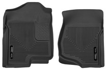 07-13 Chevrolet Avalanche, 07-14 Chevrolet Silverado 2500 HD Crew Cab Pickup, 07-14 Cadillac Escalade, 07-13 Chevrolet Silverado 1500 Crew Cab Pickup Husky Floor Liners - Front, Black