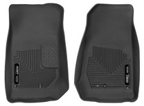 07-16 Jeep Wrangler 2 Door Husky Floor Liners - Front, Black