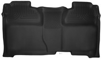 14-16 GMC Sierra 1500 Crew Cab Pickup, 14-16 Chevrolet Silverado 1500 Crew Cab Pickup Husky Floor Liner - 2nd Seat (Full Coverage), Black