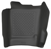 14-16 GMC Sierra 1500 Crew Cab Pickup, 14-16 Chevrolet Silverado 1500 Crew Cab Pickup Husky Floor Liner - Center Hump, Black