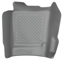 14-16 GMC Sierra 1500 Crew Cab Pickup, 14-16 Chevrolet Silverado 1500 Crew Cab Pickup Husky Floor Liner - Center Hump, Grey