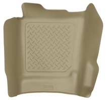 14-16 GMC Sierra 1500 Crew Cab Pickup, 14-16 Chevrolet Silverado 1500 Crew Cab Pickup Husky Floor Liner - Center Hump, Tan