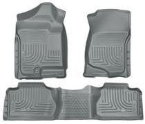 07-14 GMC Yukon XL 1500, 07-13 Chevrolet Avalanche 2nd, 07-14 Chevrolet Suburban 1500, 07-14 Cadillac Escalade ESV Husky Floor Liners - Front & 2nd Seat (Footwell Coverage), Grey