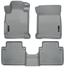 13-16 Honda Accord Sedan Husky Floor Liners - Front & 2nd Seat (Footwell Coverage), Grey