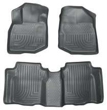 09-13 Honda Fit Husky Floor Liners - Front & 2nd Seat (Footwell Coverage), Grey