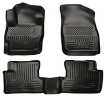 10-13 Mazda 3 Hatchback Husky Floor Liners - Front & 2nd Seat (Footwell Coverage), Black