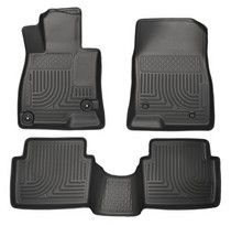 14-16 Mazda 3 Husky Floor Liners - Front & 2nd Seat (Footwell Coverage), Black