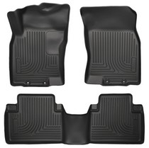 14-16 Nissan Rogue Vehicle has a third row of seats Vehicle does not have a third row of seats Husky Floor Liners - Front & 2nd Seat (Footwell Coverage), Black