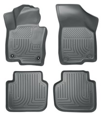 12-15 Volkswagen Passat Husky Floor Liners - Front & 2nd Seat (Footwell Coverage), Grey