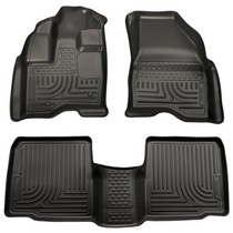 09-15 Ford Flex Husky Floor Liners - Front & 2nd Seat (Footwell Coverage), Black