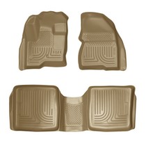 09-15 Ford Flex Husky Floor Liners - Front & 2nd Seat (Footwell Coverage), Tan