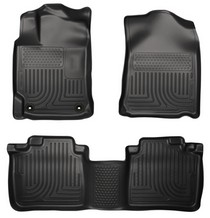 12-16 Toyota Camry Husky Floor Liners - Front & 2nd Seat (Footwell Coverage), Black