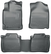 12-16 Toyota Camry Husky Floor Liners - Front & 2nd Seat (Footwell Coverage), Grey