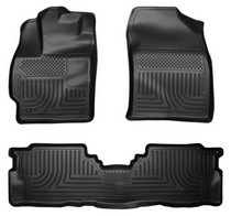 12-15 Toyota Prius V Husky Floor Liners - Front & 2nd Seat (Footwell Coverage), Black