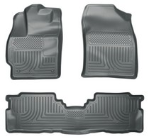 12-15 Toyota Prius V Husky Floor Liners - Front & 2nd Seat (Footwell Coverage), Grey