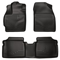 10-14 Toyota Prius Husky Floor Liners - Front & 2nd Seat (Footwell Coverage), Black