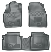 10-14 Toyota Prius Husky Floor Liners - Front & 2nd Seat (Footwell Coverage), Grey