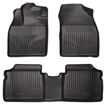 12-15 Toyota Prius Plug-In Husky Floor Liners - Front & 2nd Seat (Footwell Coverage), Black