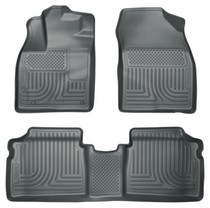 12-15 Toyota Prius Plug-In Husky Floor Liners - Front & 2nd Seat (Footwell Coverage), Grey