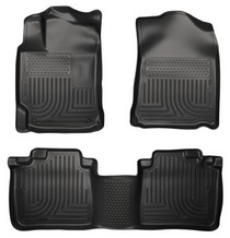 13-15 Lexus ES300h Husky Floor Liners - Front & 2nd Seat (Footwell Coverage), Black