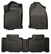 13-16 Toyota RAV4 Husky Floor Liners - Front & 2nd Seat (Footwell Coverage), Black