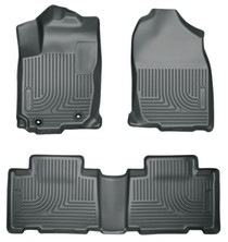 13-16 Toyota RAV4 Husky Floor Liners - Front & 2nd Seat (Footwell Coverage), Grey