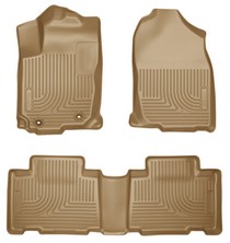 13-16 Toyota RAV4 Husky Floor Liners - Front & 2nd Seat (Footwell Coverage), Tan