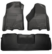 10-15 Dodge Ram 2500 Mega Cab Pickup Husky Floor Liner - 2nd Seat, Front, Black