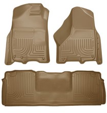 10-15 Dodge Ram 2500 Mega Cab Pickup Husky Floor Liner - 2nd Seat, Front, Tan