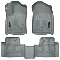 11-15 Jeep Grand Cherokee, 11-15 Dodge Durango Husky Floor Liners - Front & 2nd Seat (Footwell Coverage), Grey