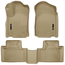 11-15 Jeep Grand Cherokee, 11-15 Dodge Durango Husky Floor Liners - Front & 2nd Seat (Footwell Coverage), Tan