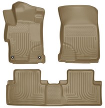 14-15 Honda Civic EX 4 Door Husky Floor Liners - Front & 2nd Seat (Footwell Coverage), Tan