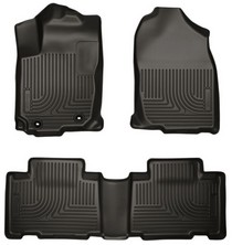 14-16 Toyota Corolla Husky Floor Liners - Front & 2nd Seat (Footwell Coverage), Black