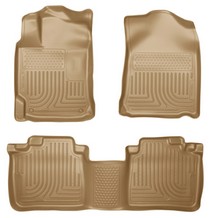 10-15 Lexus RX350 Husky Floor Liners - Front & 2nd Seat (Footwell Coverage), Tan