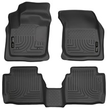 14-16 Ford Fusion Energi SE Luxury, 13-16 Lincoln MKZ Base, 13 Ford Fusion Energi SE Husky Floor Liners - Front & 2nd Seat (Footwell Coverage), Black