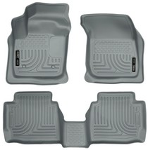 14-16 Ford Fusion Energi SE Luxury, 13-16 Lincoln MKZ Base, 13 Ford Fusion Energi SE Husky Floor Liners - Front & 2nd Seat (Footwell Coverage), Grey