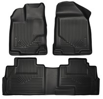 07-15 Lincoln MKX, 07-14 Ford Edge Husky Floor Liners - Front & 2nd Seat (Footwell Coverage), Black